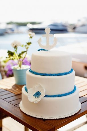Свадебный торт в морской тематике