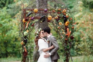 Осенняя свадебная церемония